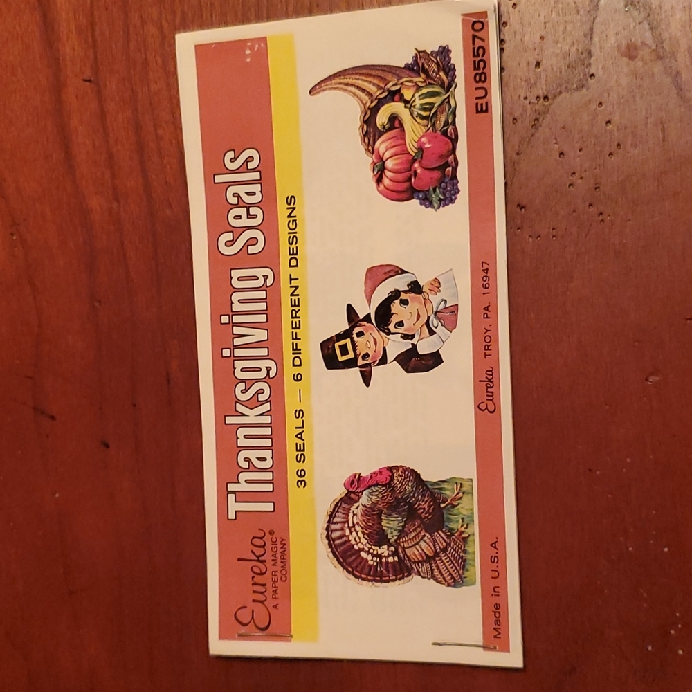 Vintage 1960's Thanksgiving Seals by Eureka